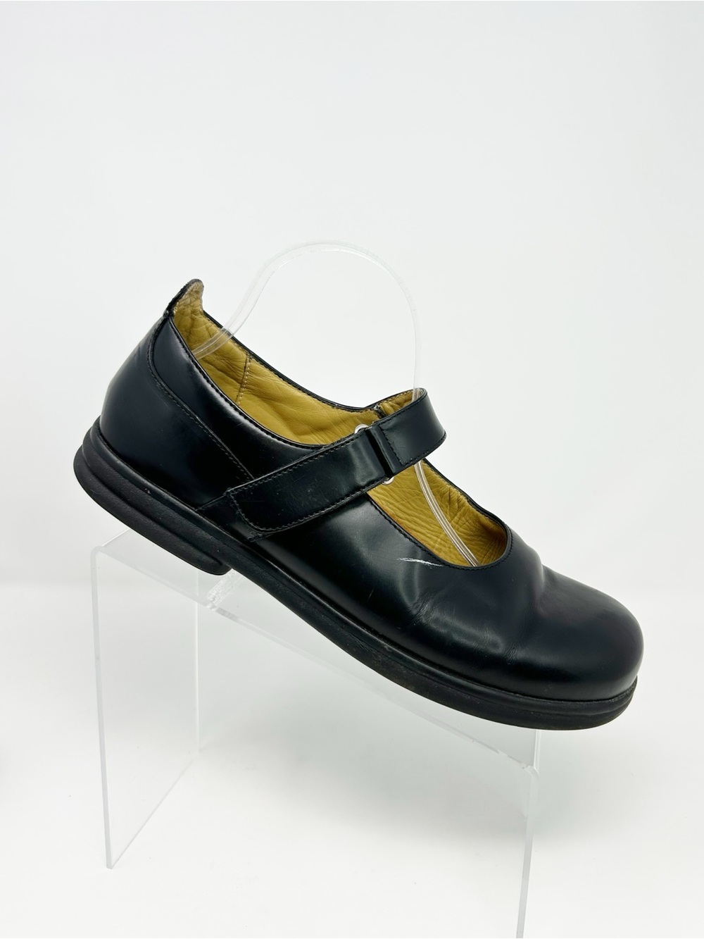 Footprints by Birkenstock Mary Jane Comfort Shoes Black Hook & Loop Size 43